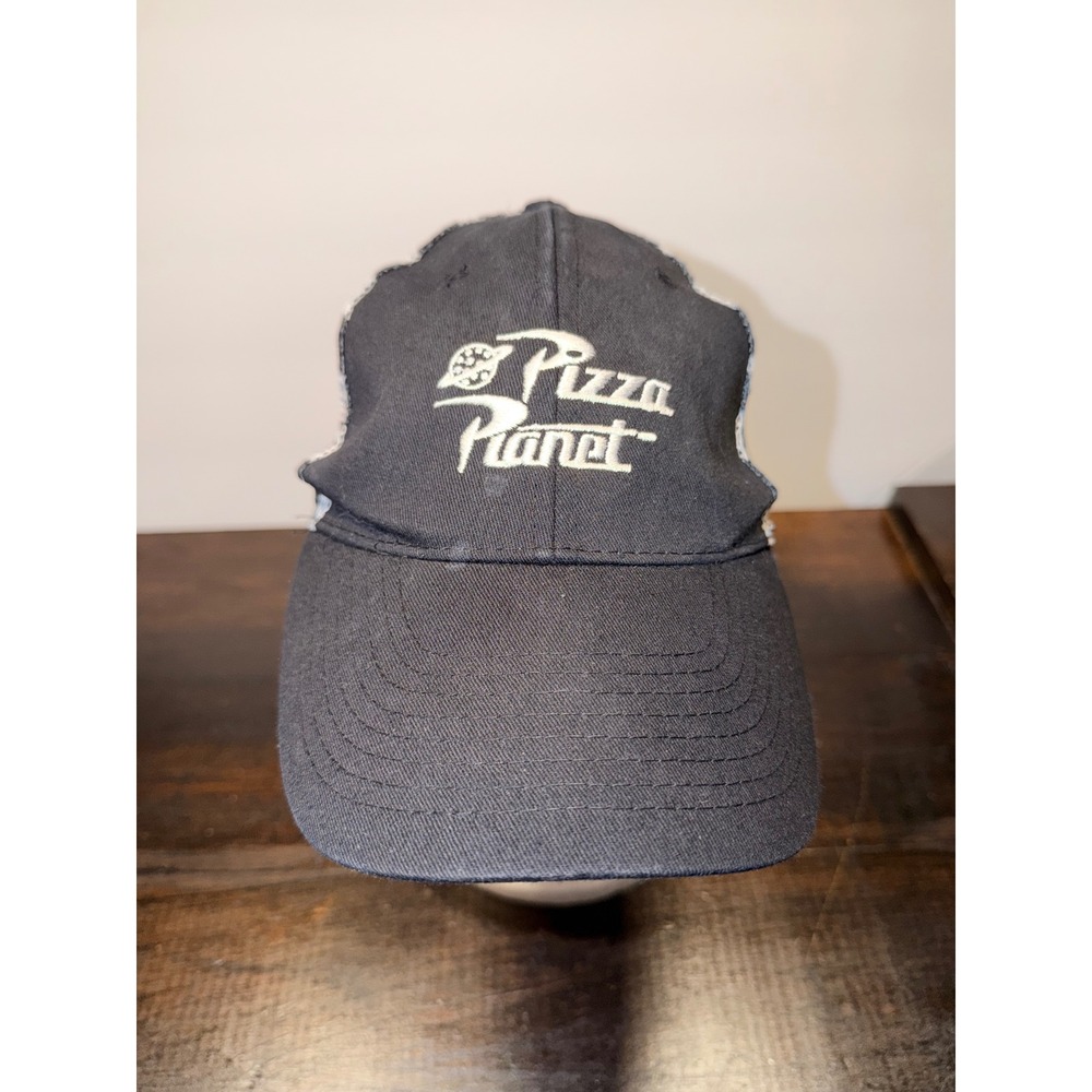 Disney Pixar Toy Story Pizza Planet Trucker Hat Black White Checkered Snapback